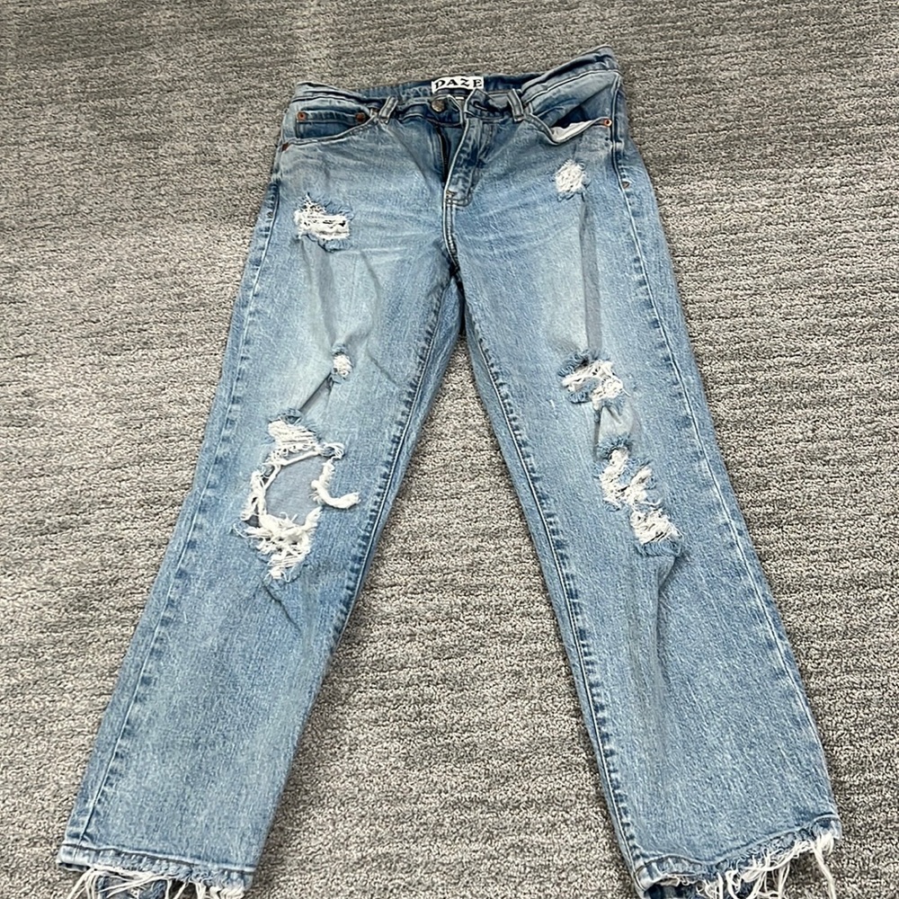 Grit and Grey boyfriend destroyed jeans